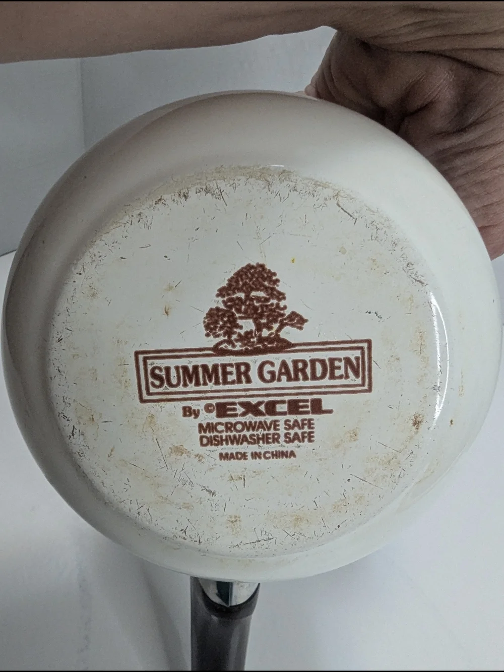 Vintage 70s SUMMER GARDEN By Excel 1 Quart Saucepan Melting Pot Pan